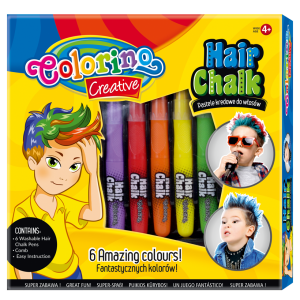 Pastele kredowe do włosów Colorino Boy, 6 kolorów
